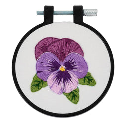 Plaid Crafts - Bucilla Stamped Embroidery Kit 3" Pretty Pansy (ONLINE ORDER ONLY)
