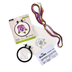Plaid Crafts - Bucilla Stamped Embroidery Kit 3" Pretty Pansy (ONLINE ORDER ONLY)