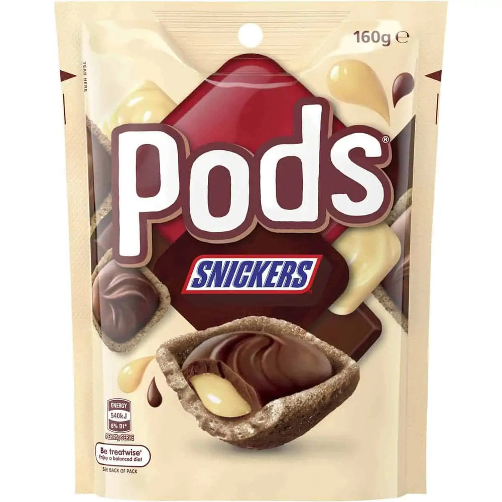 Pods Snickers (160g)( AUS) (ONLINE ORDER ONLY)