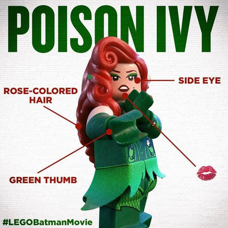 Poison Ivy from Batman lego Minifigures Custom Toys (ONLINE ORDER ONLY)