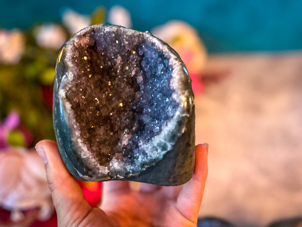 Large Semi Polished Rainbow Amethyst Cathedrals, Pink Amethyst, Raw Black Amethyst Freeforms 500 gram+ (ONLINE ORDER ONLY)