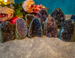 Large Semi Polished Rainbow Amethyst Cathedrals, Pink Amethyst, Raw Black Amethyst Freeforms 500 gram+ (ONLINE ORDER ONLY)
