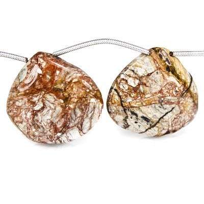 Pollack Jasper Beads Plain Heart (ONLINE ORDER ONLY)