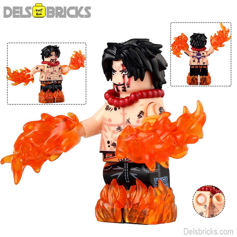 Portgas D Ace from ONE PIECE Anime Lego Minifigures custom toys 6 (ONLINE ORDER ONLY)