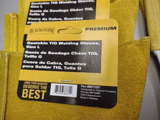 Blackstone Premium Goatskin TIG Welding Gloves, sold by pair, 6 pairs and 12 pairs (Online Order Only)
