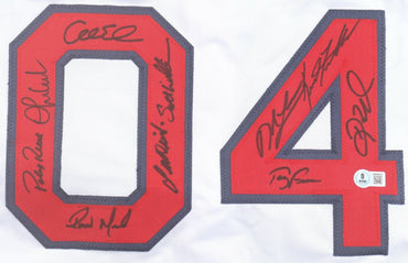 "2004 World Series Champions" Jersey Signed By (10) With Orlando Cabrera, Pokey Reese, Keith Foulke, Terry Francona (Beckett) Boston Red Sox (Online Order Only)