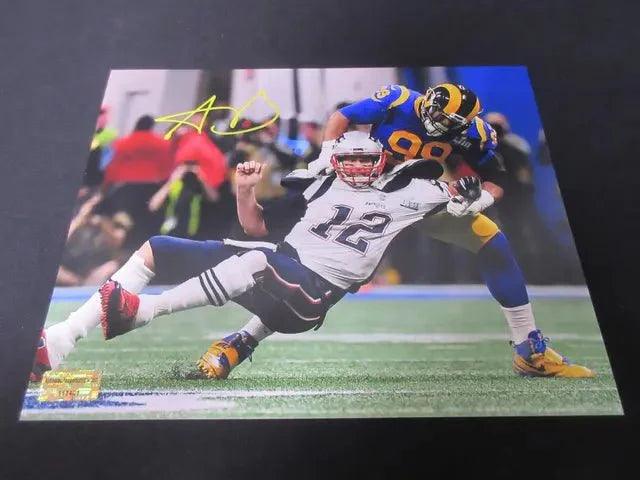 Aaron Donald Signed 8x10 Photo EUA COA (Online Order Only)
