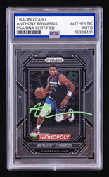 Anthony Edwards Signed 2022-23 Panini Prizm Monopoly #53 (PSA) (Online Order Only)