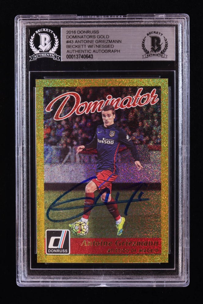 Antoine Griezmann Signed 2016 Donruss Dominators Gold #43 (BGS) (Online Order Only)