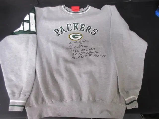 Bart Starr Packers Signed Sweatshirt Heritage COA (Online Order Only)