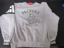 Bart Starr Packers Signed Sweatshirt Heritage COA (Online Order Only)