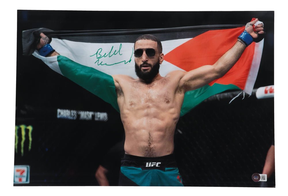 Belal Muhammad Signed 12x18 UFC Photo (Beckett) (Online Order Only)