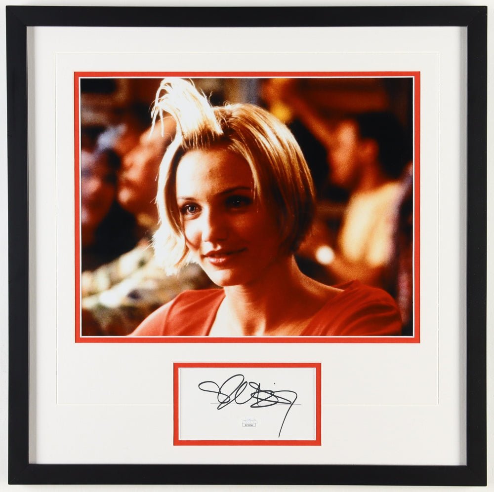 Cameron Diaz Signed "There's Something About Mary" Custom Framed Cut Display (JSA) (Online Order Only)