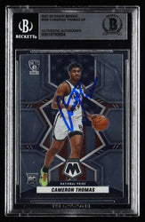 Cameron Thomas Signed 2021-22 Panini Mosaic #255 NP RC (BGS) (Online Order Only)