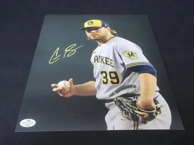 CORBIN BURNES SIGNED BREWERS 8X10 PHOTO BREWERS COA 🔥 (Online Order Only)