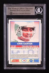Cris Carter Signed 1989 Score #72 RC (BGS) (Online Order Only)