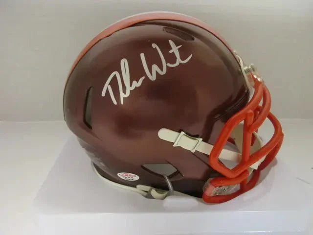 Deshaun Watson of the Cleveland Browns signed autographed mini football helmet PAAS COA 918 (Online Order Only)