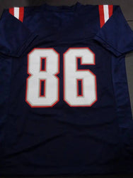 Devin Asiasi New England Patriots Autographed Custom Football Jersey JSA W coa (Online Order Only)
