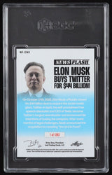 Elon Musk 2022 Leaf Pop Century News Flash "ELON MUSK BUYS TWITTER"  #NFEM1 (SGC 9.5) (Online Order Only)