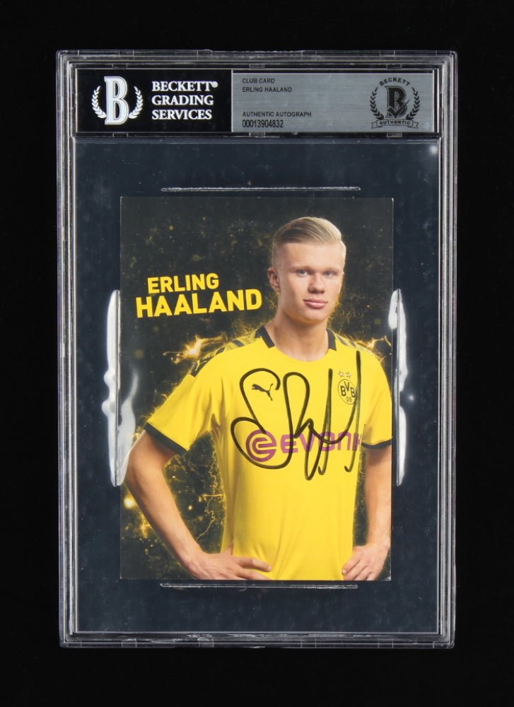 Erling Haaland Signed 2019-20 Borussia Dortmund Club Card 8x10 Print (BAS) (Online Order Only)
