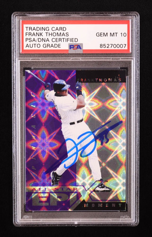 Frank Thomas Signed 1998 Pinnacle Epix Moment Purple #E7 (PSA | Auto 10) (Online Order Only)