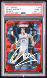 Franz Wagner Signed 2021-22 Panini Prizm Prizms Red Ice #310 RC (PSA 9 | Autograph Graded PSA 9) Rookie Card (Online Order Only)