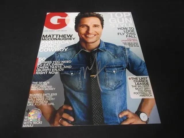 GQ Matthew McConughey signed 8x10 Photo coa (Online Order Only)