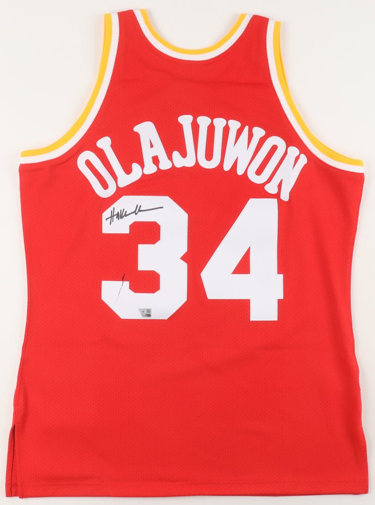 Hakeem Olajuwon Signed Rockets Jersey (Fanatics) (Online Order Only)