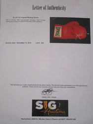 In Jin Chi signed autographed boxing glove Sig LOA (Online Order Only)