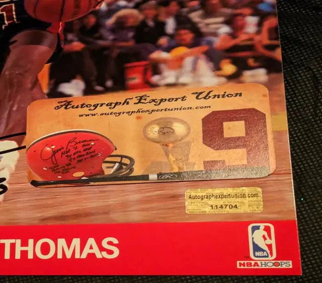 Isiah Thomas autographed 8x10 photo with coa 114704 (Online Order Only)