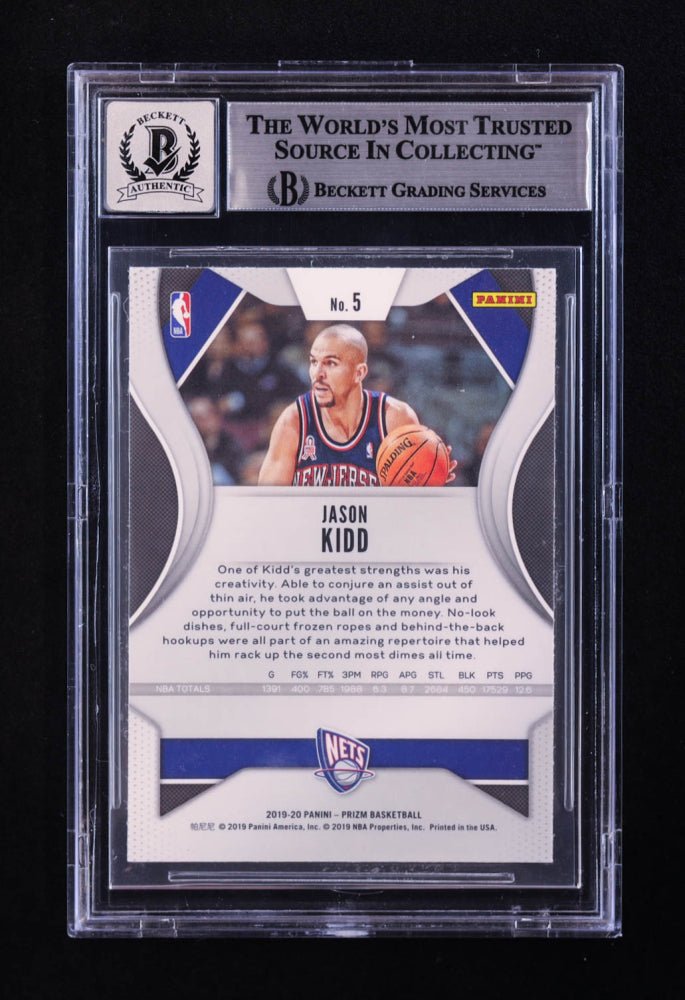 Jason Kidd Signed 2019-20 Panini Prizm #5 (BGS | Autograph Grade 10) (Online Order Only)