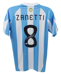 Javier Zanetti Signed Argnetina National Team Jersey (Beckett) (Online Order Only)