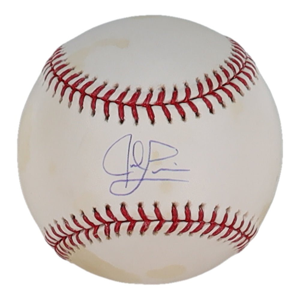 Jed Lowrie Signed OML Baseball (MLB & Steiner) (Online Order Only)