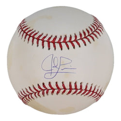 Jed Lowrie Signed OML Baseball (MLB & Steiner) (Online Order Only)