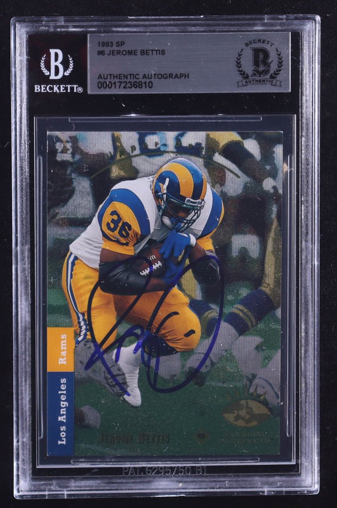 Jerome Bettis Signed 1993 SP #6 RC (BGS) Rookie Card (Online Order Only)