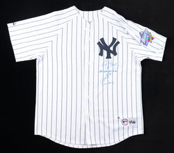 Jim Leyritz Signed Yankees Jersey With 1999 World Series Patch Inscribed "Last Home Run Of The 20th Century" (PSA & Goldin) (Online Order Only)