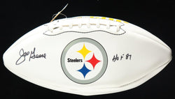 Joe Greene Signed Steelers Logo Football Inscribed "HOF 87" (Fanatics) (Online Order Only)