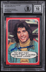John Travolta Signed 1976 Topps Welcome Back Kotter #26 Too Bad They Haven't Got A Course In.. (BGS | Autograph Grade 10) (Online Order Only)