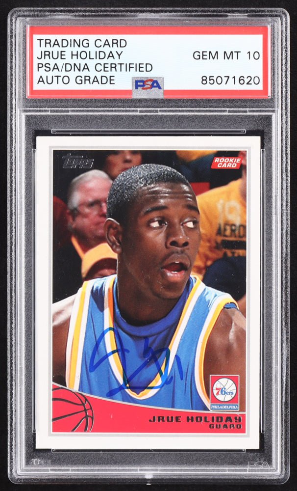 Jrue Holiday Signed 2009-10 Topps #330 RC (PSA | Autograph Graded PSA 10) Rookie Card (Online Order Only)
