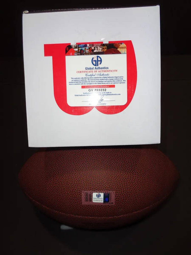 Khalil Mack Los Angeles Chargers Autographed Wilson Football with GA coa (Online Order Only)