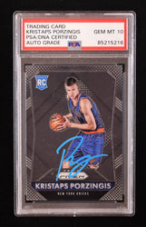 Kristaps Porzingis Signed 2015-16 Panini Prizm #348 RC (PSA | Auto 10) (Online Order Only)