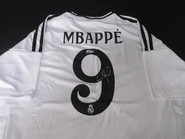 Kylian Mbappe  Real Madrid Signed Adidas Jersey Heritage COA 137217 (Online Order Only)