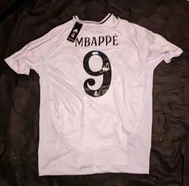 Kylian Mbappe  Real Madrid Signed Adidas Jersey Heritage COA 137218 (Online Order Only)