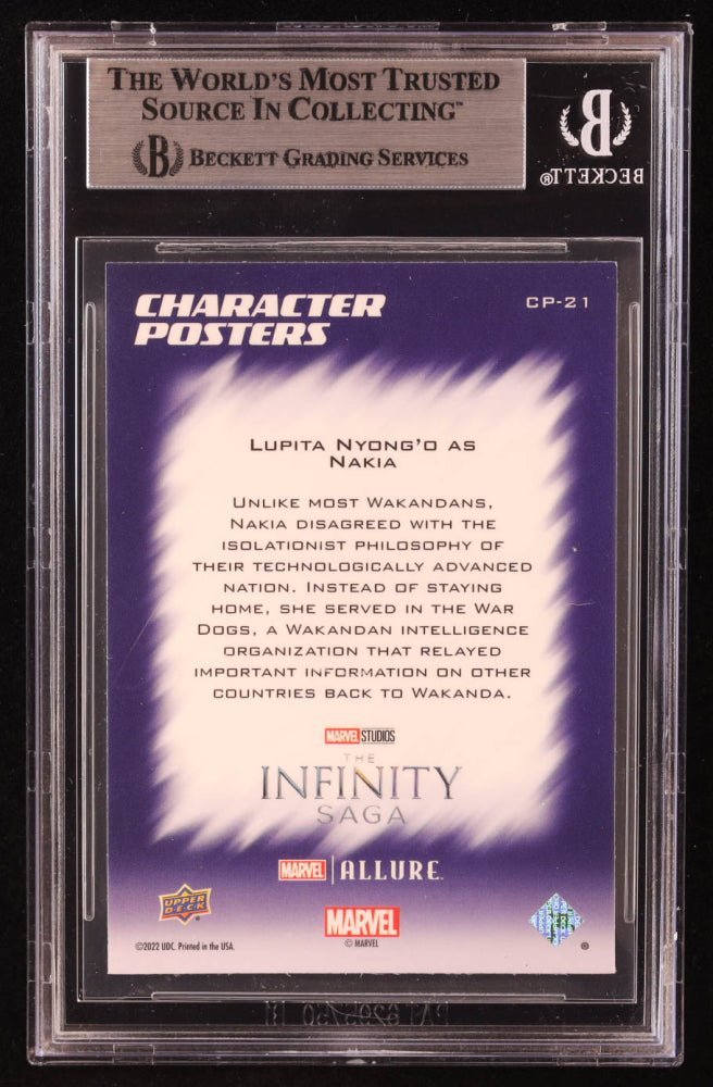 Lupita Nyong'o Signed 2022 Upper Deck Marvel Studios Allure Character Posters #CP21 as Nakia (BGS) Beckett Witnessed (Online Order Only)