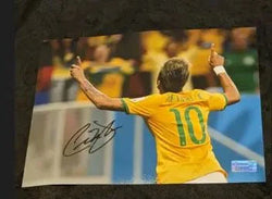 Neymar da Silva Santos Júnior Brazil Rare Signed Autographed 8x10 Photo  COA 🔥 (Online Order Only)