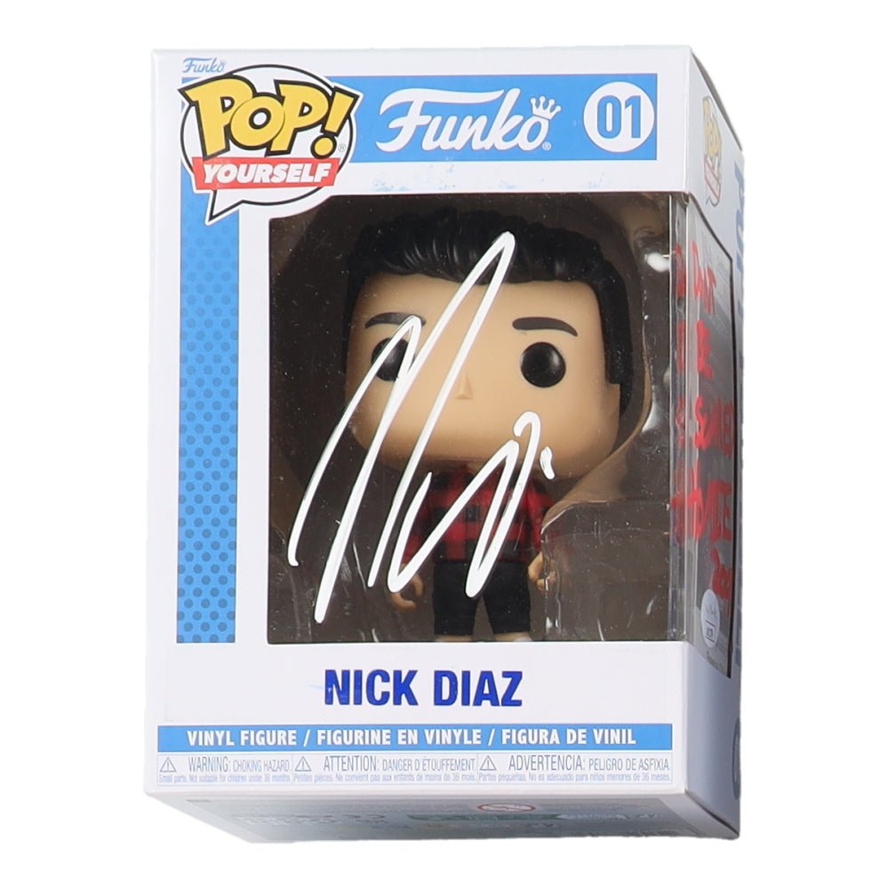 Nick Diaz Signed "Funko" #01 Nick Diaz Funko Pop! Vinyl Figure Inscribed "Don't Be Scared Homie" & "209" (JSA) (Online Order Only)