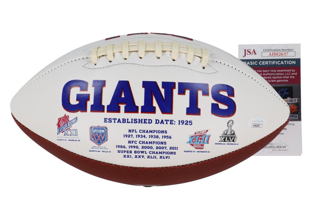 Odell Beckham Jr. Signed Giants Logo Football (JSA) (Online Order Only)