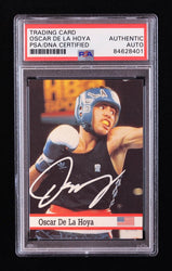 Oscar de la Hoya Signed 1993 Fax Pax World of Sport #29 (PSA) (Online Order Only)