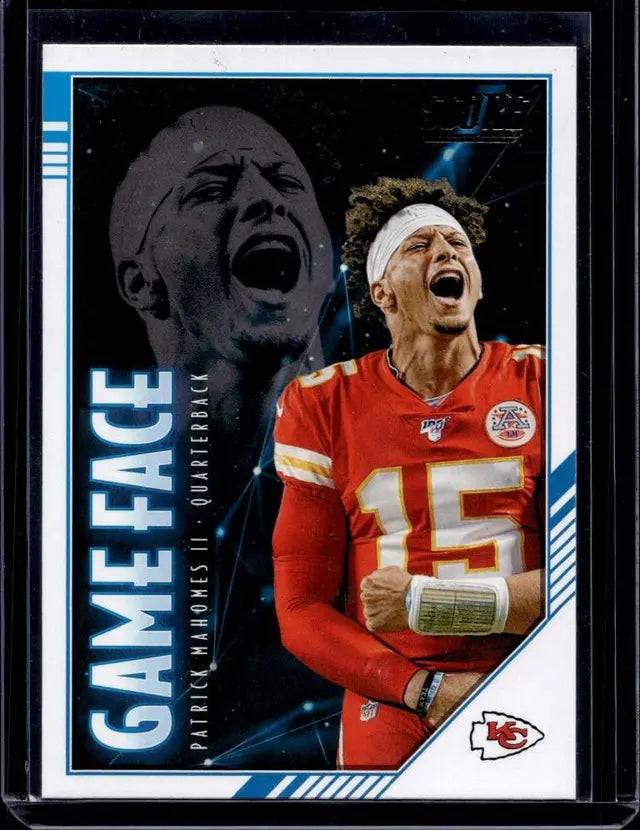 Patrick Mahomes 2020 panini score game face insert (Online Order Only)