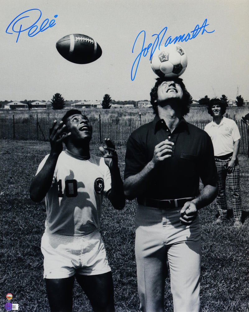 Pele & Joe Namath Signed 16x20 Photo (Steiner) (Online Order Only)